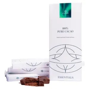 Univibes cacao 100% in verpakking